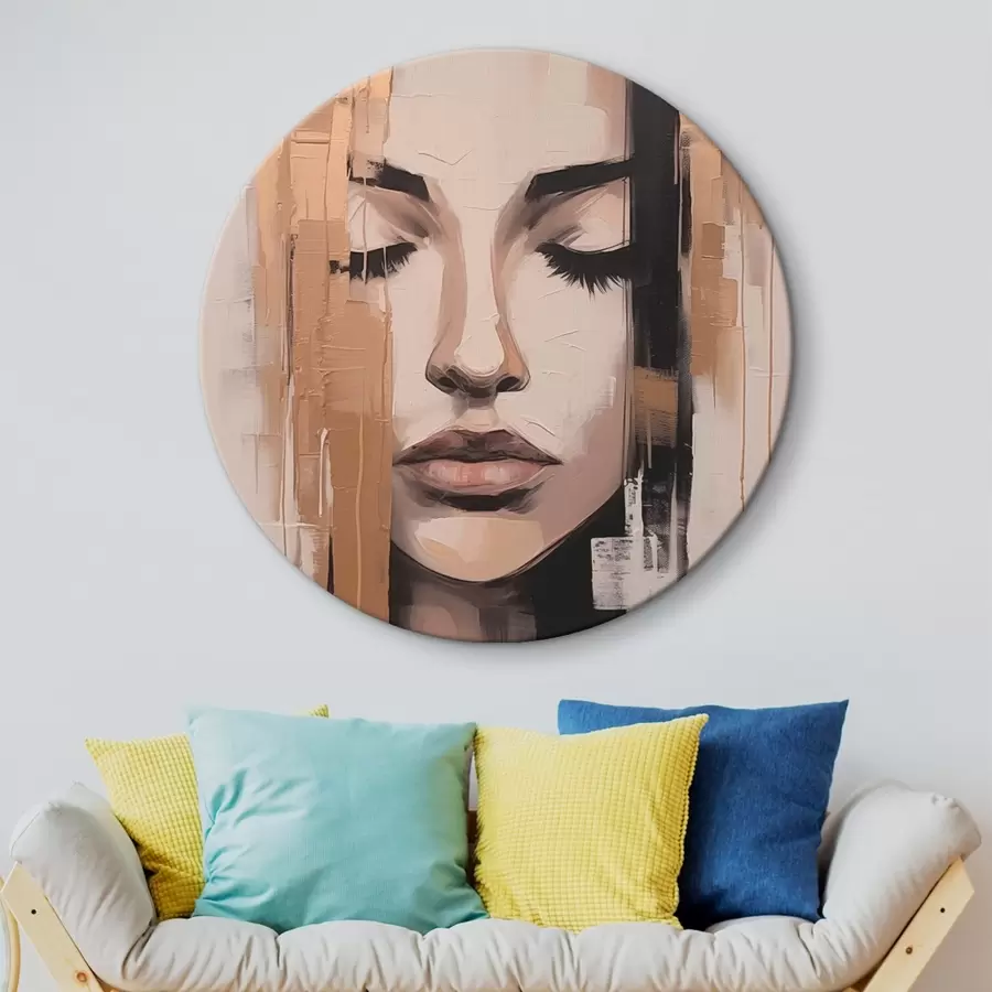 Glezna Sievietes portrets. Abstrakta gleznojuma triepieni r46733