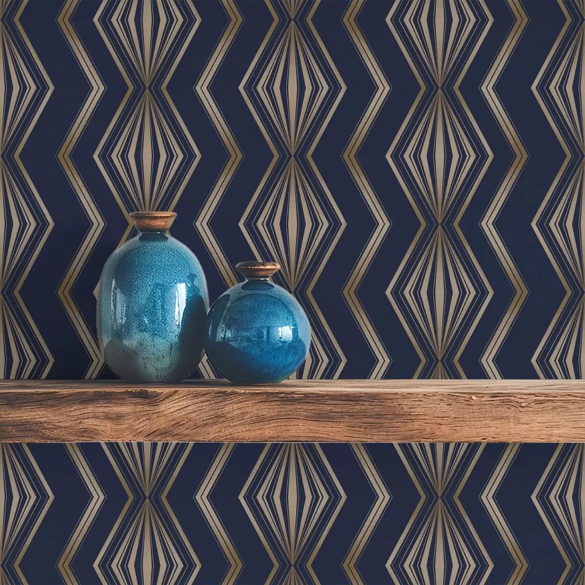 Tapetes Tumši zils dimanta ģeometriskais raksts a00973