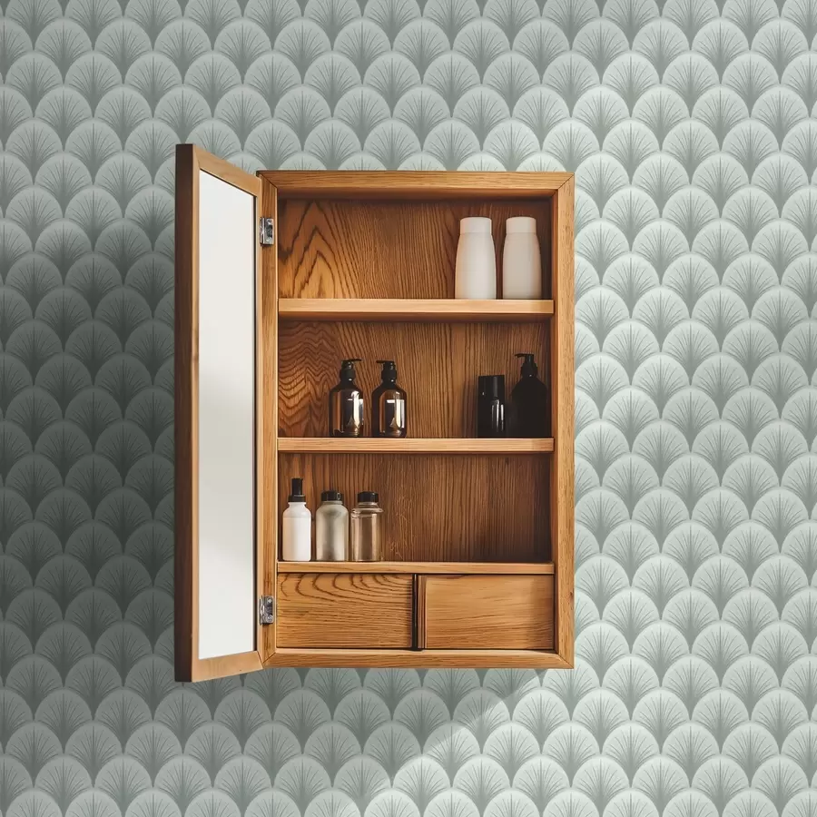 Fototapetes Mint ventilatora arkas ar stariem uz maiga zaļgana fona a00978v2