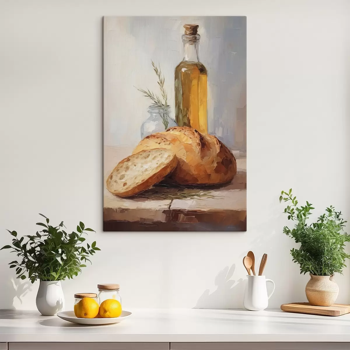 Glezna Maize un eļļas pudele, imitācijas glezna s46759