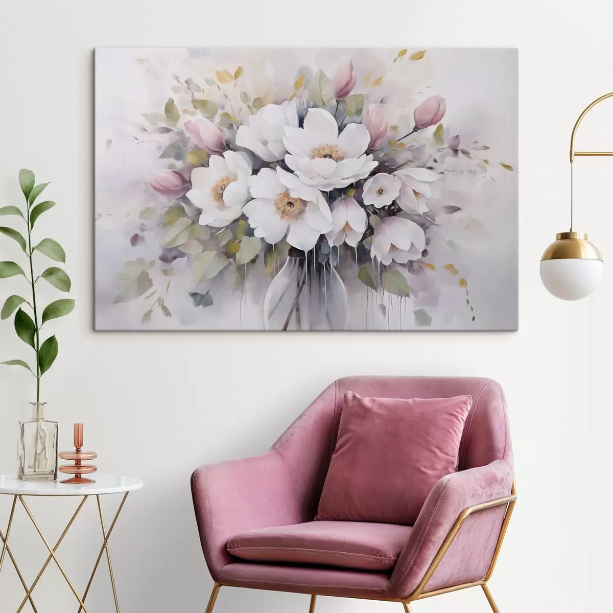 Glezna Ziedi vāzē imitācijas glezna s46763