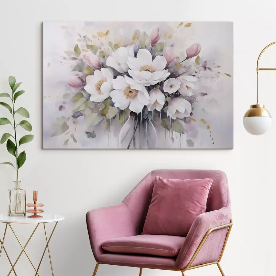 Glezna Ziedi vāzē imitācijas glezna s46763