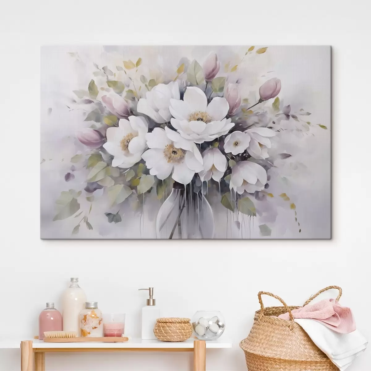 Glezna Ziedi vāzē imitācijas glezna s46763