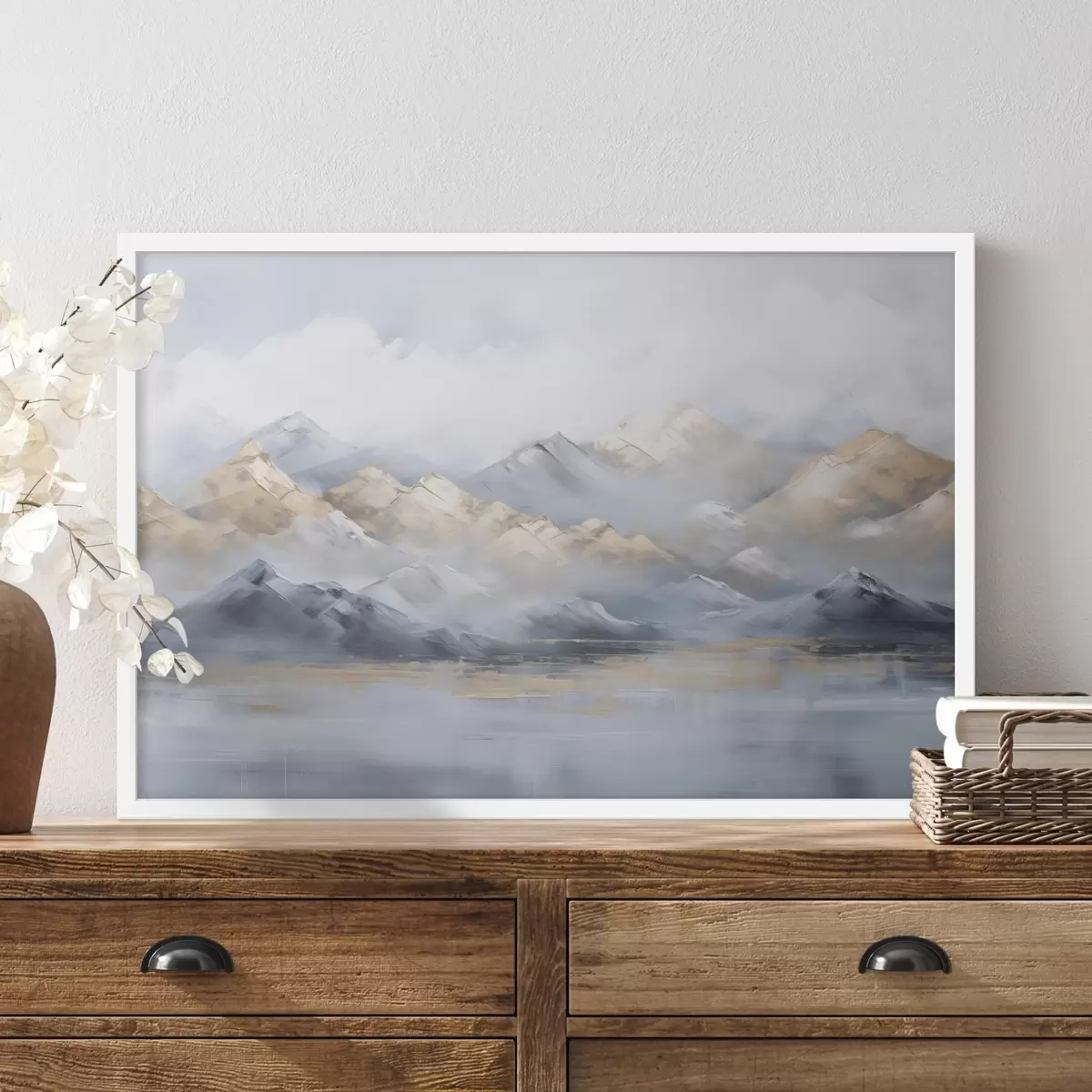 Plakāts Kalnu ainava imitācija glezniecības f46765