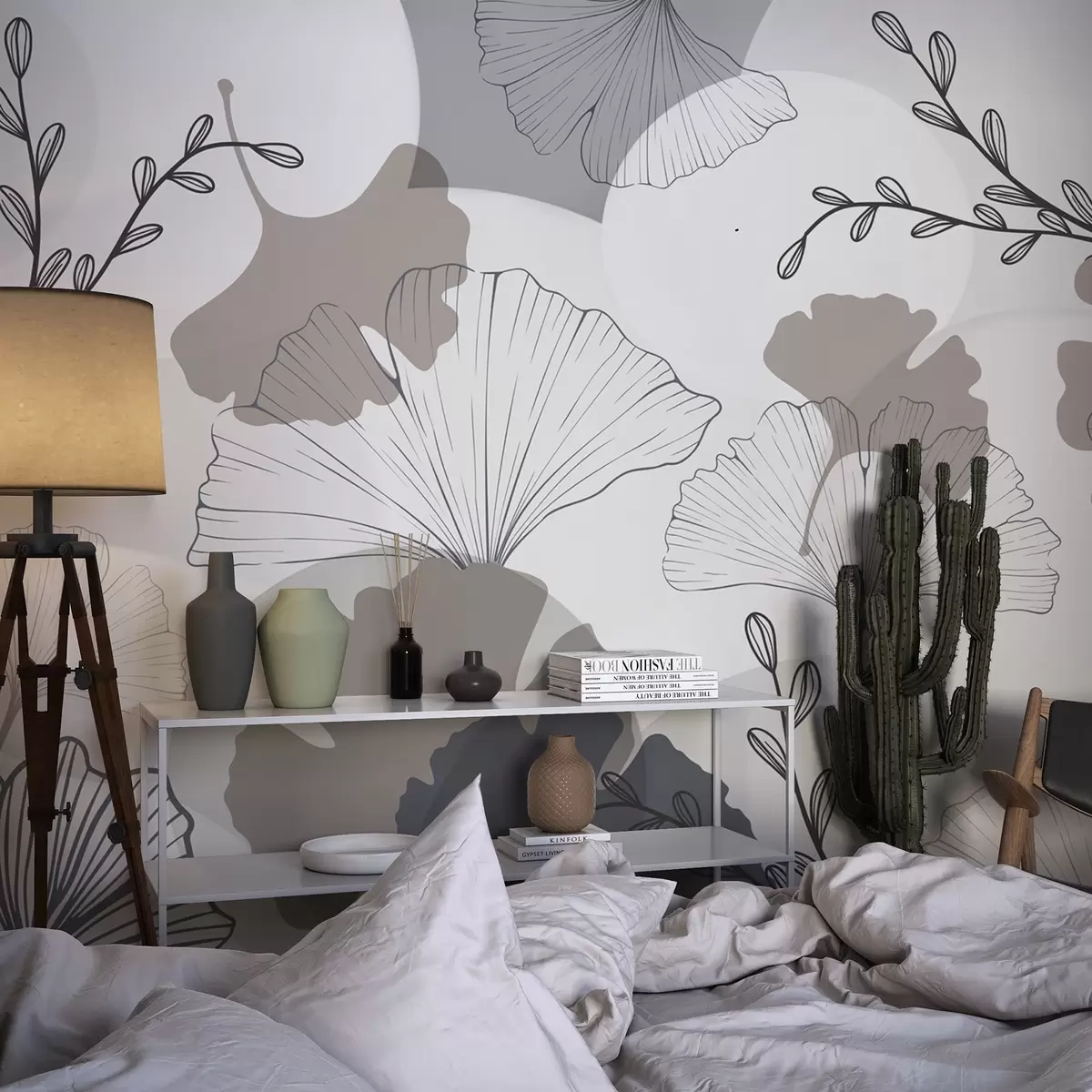 Fototapetes Minimālisma stila ginkgo lapas w04913