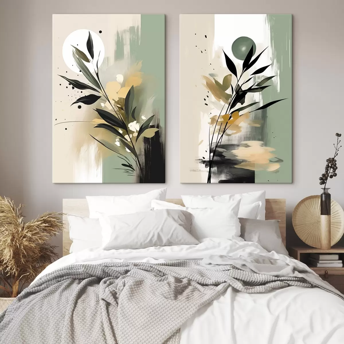 Glezna Abstrakcijas ar augiem m01038