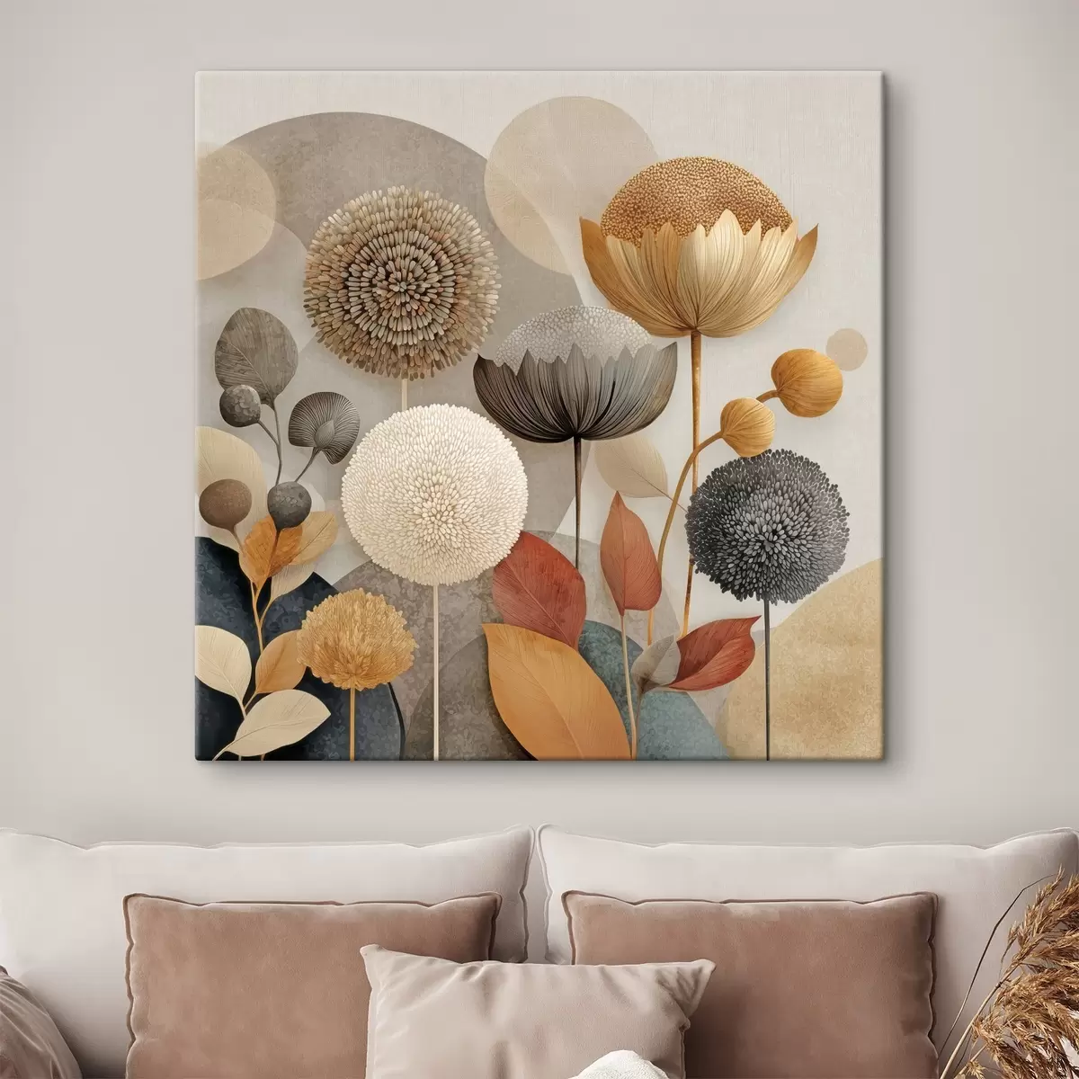 Glezna Abstrakti ziedi s46788