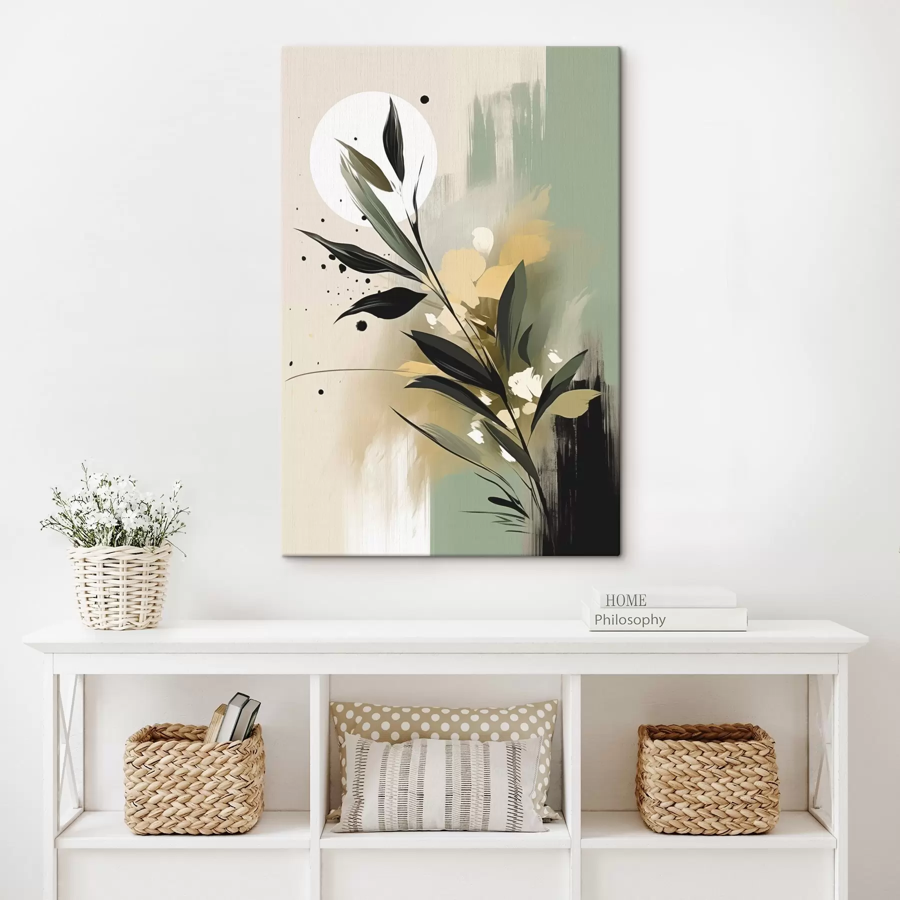 Glezna Abstrakcija ar augu s46790