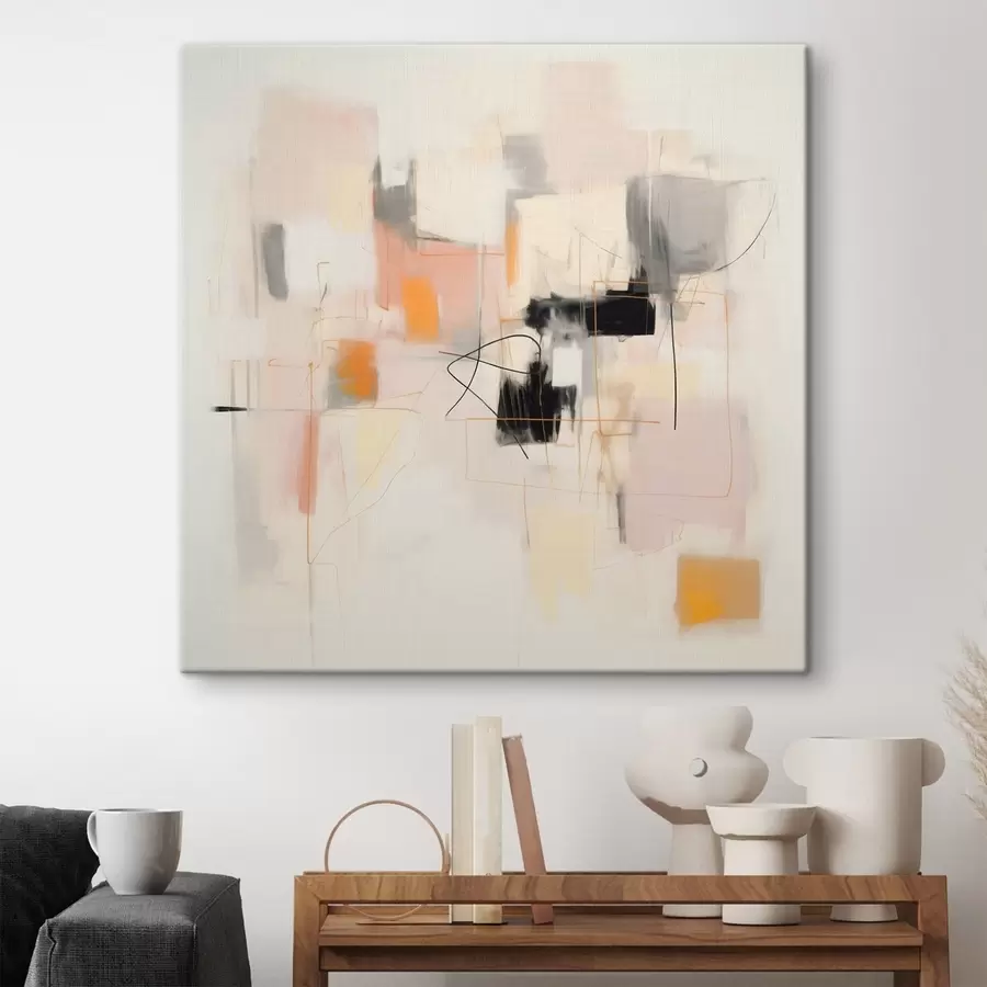 Glezna Minimālistiska abstrakcija ar maigām krāsām s46638