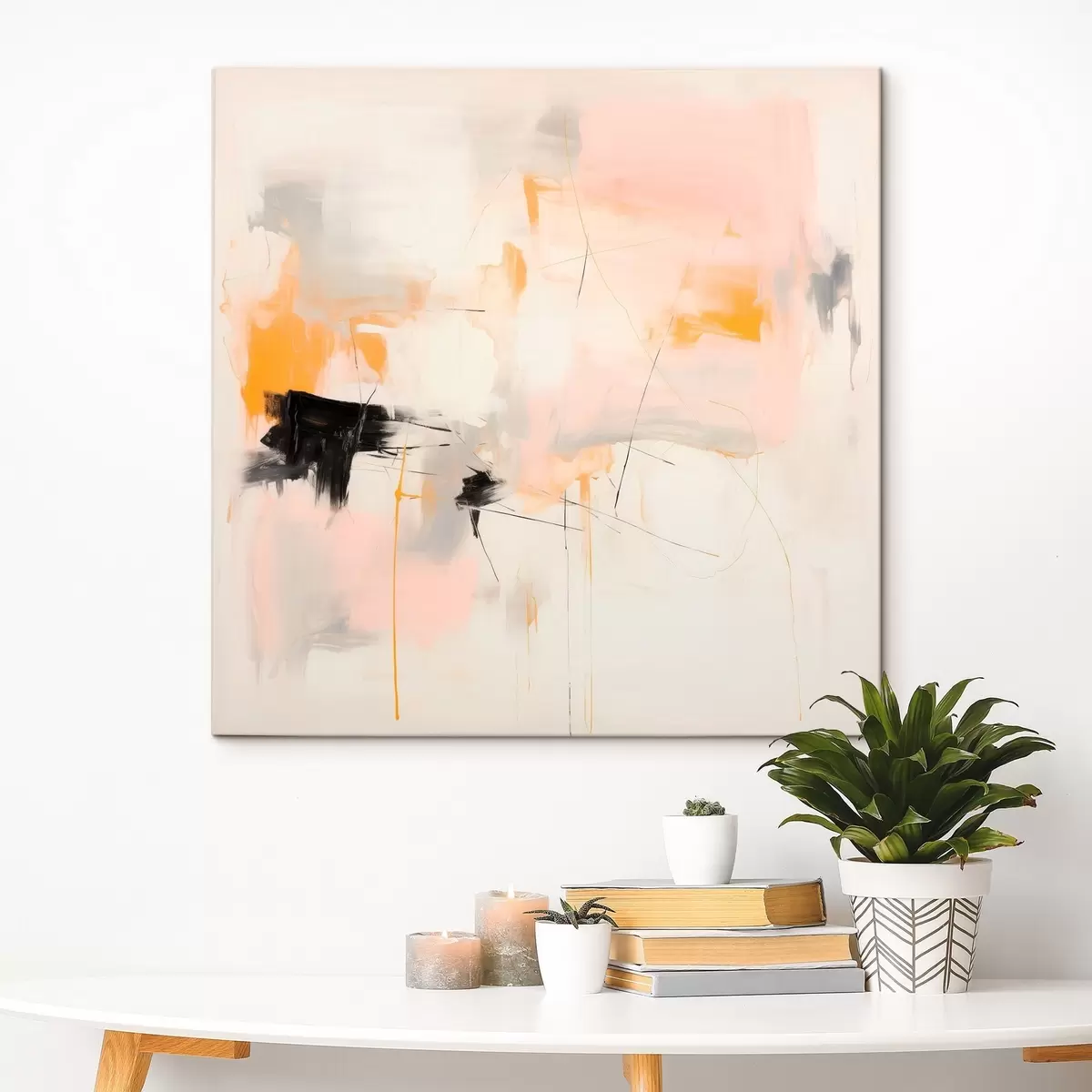 Glezna Neskaidras formas un dinamiskas līnijas žestu stilā s46639