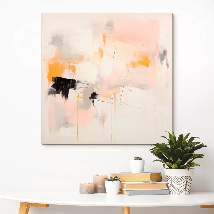 Glezna Neskaidras formas un dinamiskas līnijas žestu stilā s46639