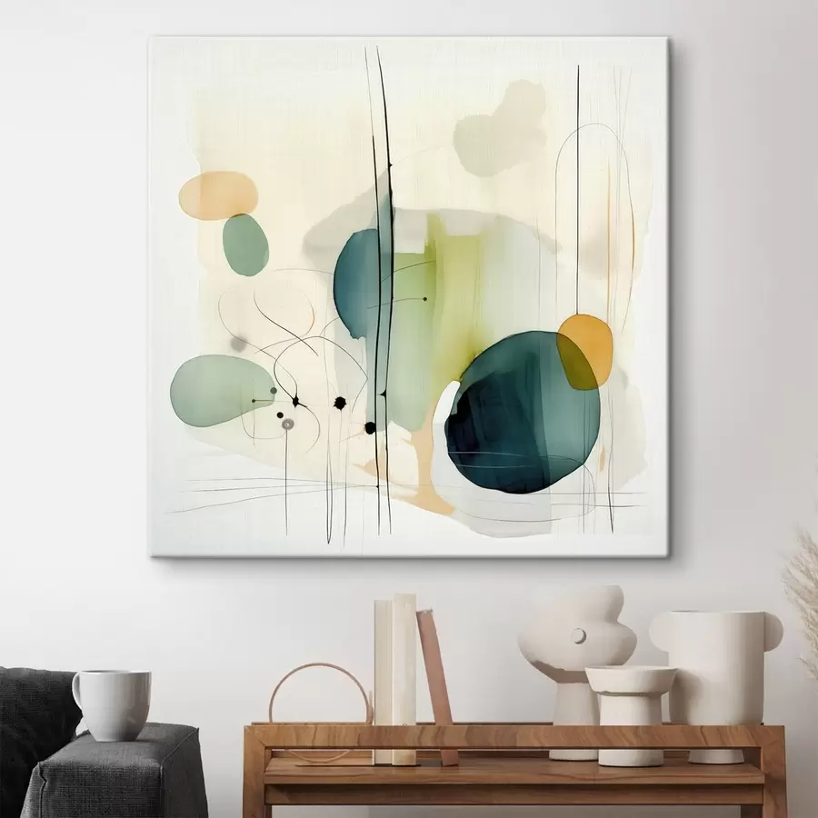 Glezna Mākslinieciskā ģeometrija maigās toņos s46649