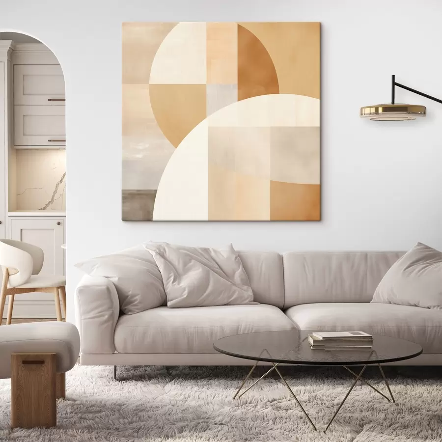 Glezna Mākslinieciskā ģeometrija pasteļtoņos s46650