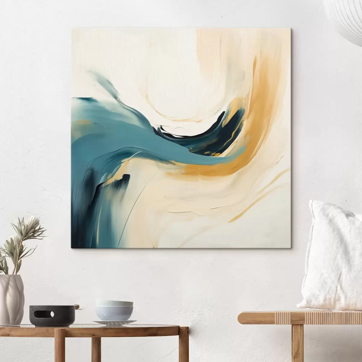 Glezna Abstrakcija ar kustīgām formām pasteļtoņos s46656