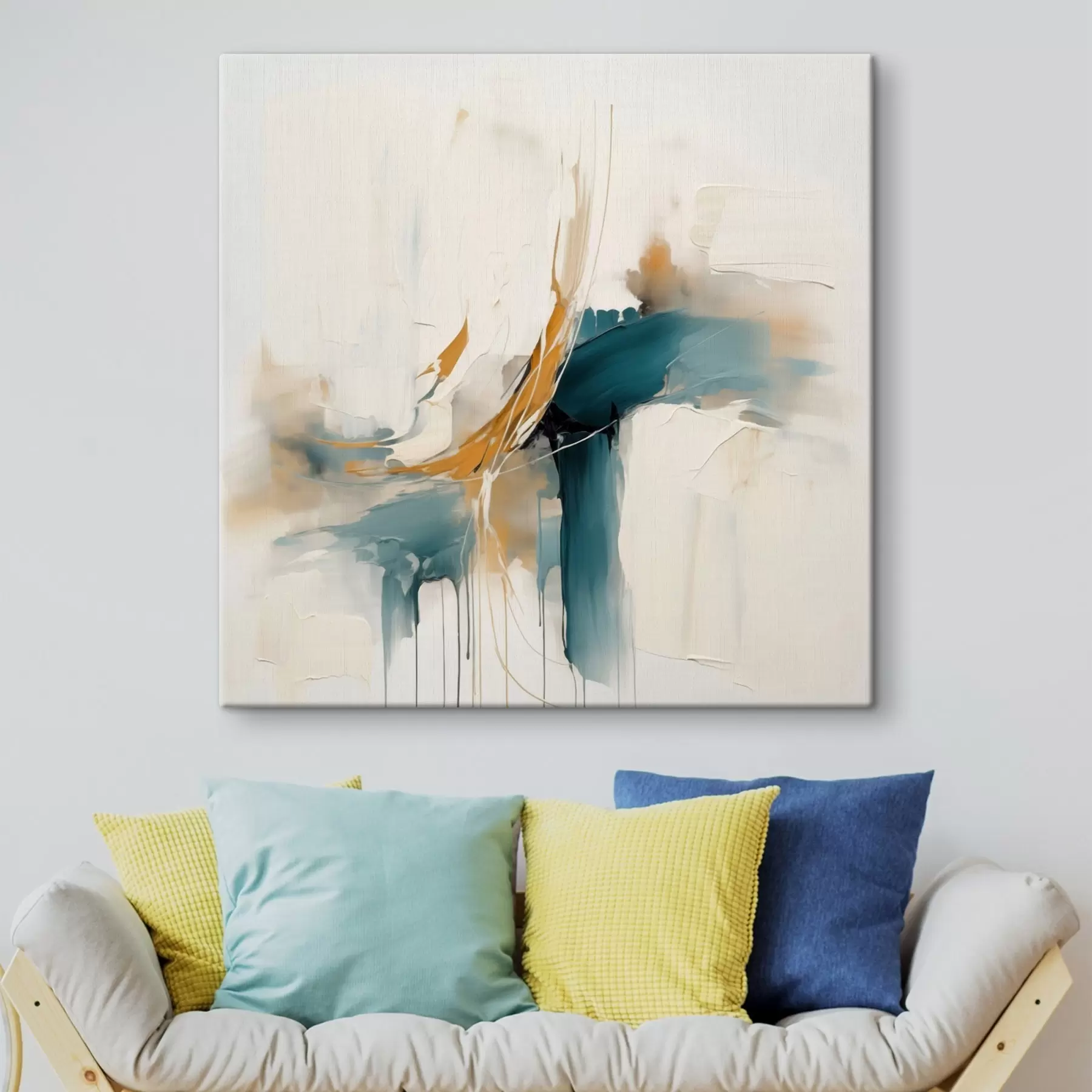 Glezna Dinamisks abstraktums ar teksturētiem elementiem s46657