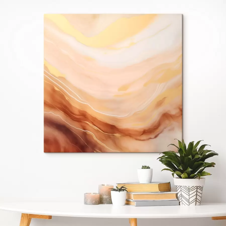 Glezna Abstrakcija pasteļtoņu paletē ar dabiskām formām s46660