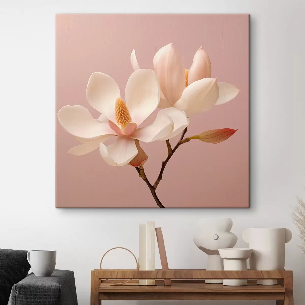 Glezna Maigi ziedu ziedlapiņas pasteļtoņos s46666