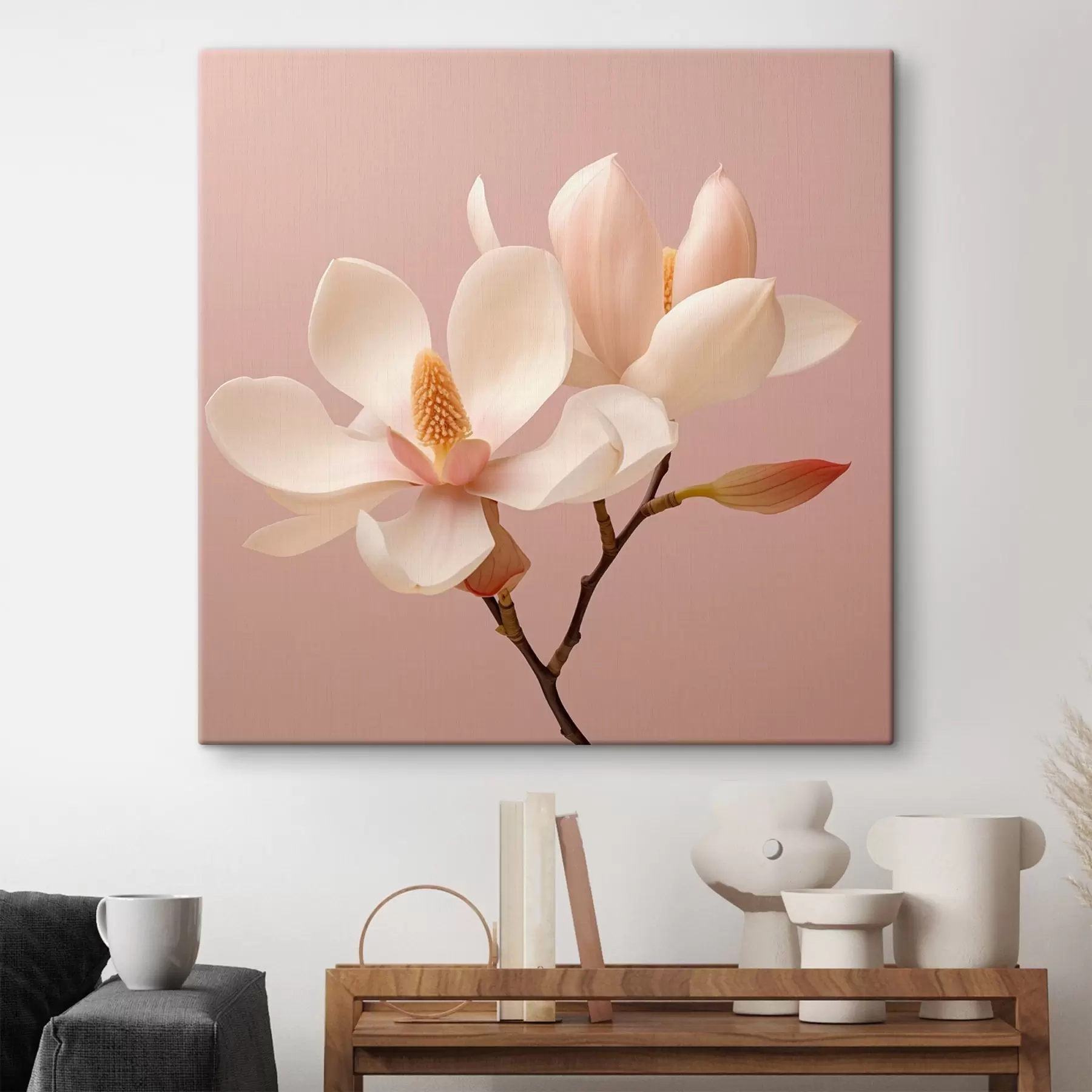 Glezna Maigi ziedu ziedlapiņas pasteļtoņos s46666