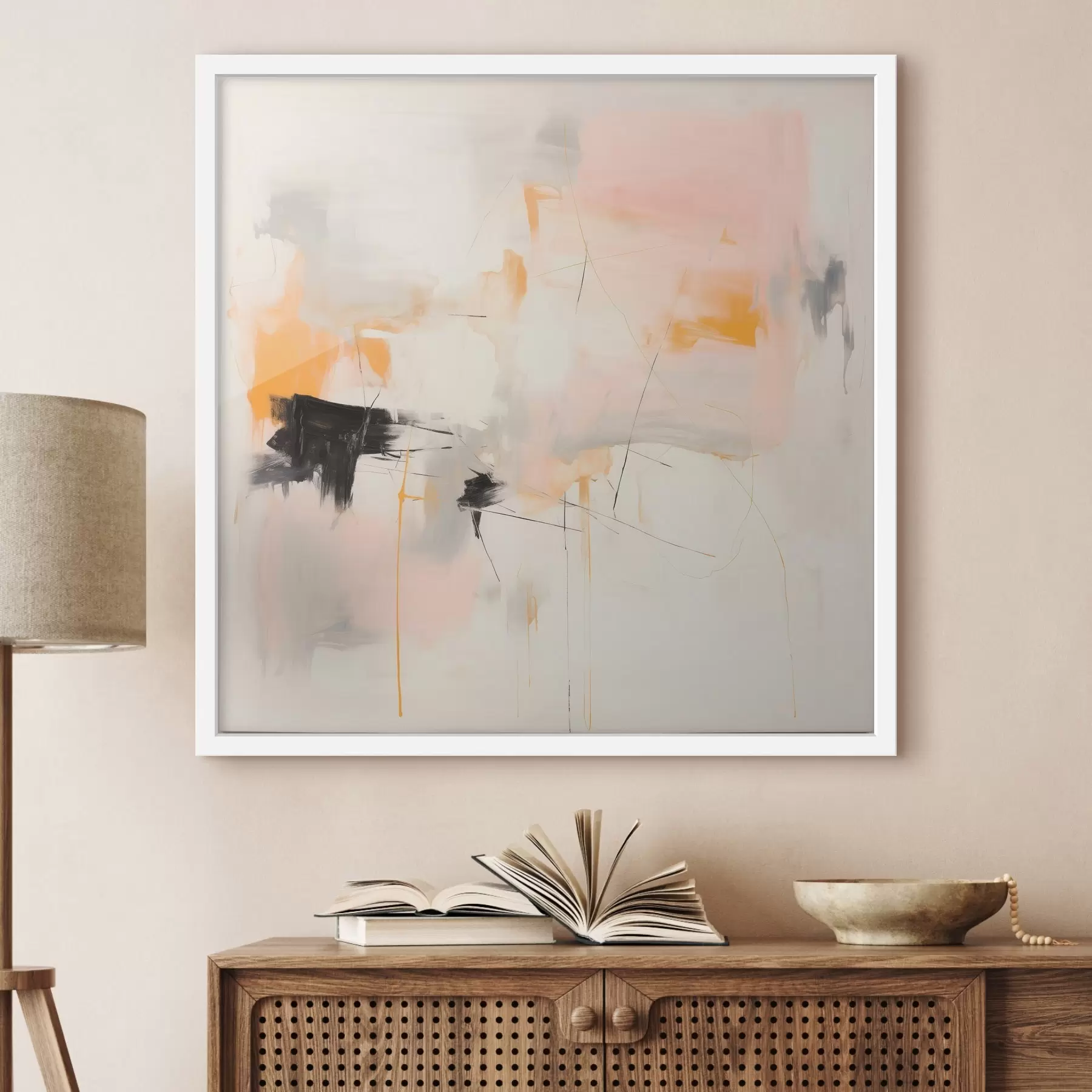 Fototapetes Neskaidras formas un dinamiskas līnijas žestu tehnikā f46639