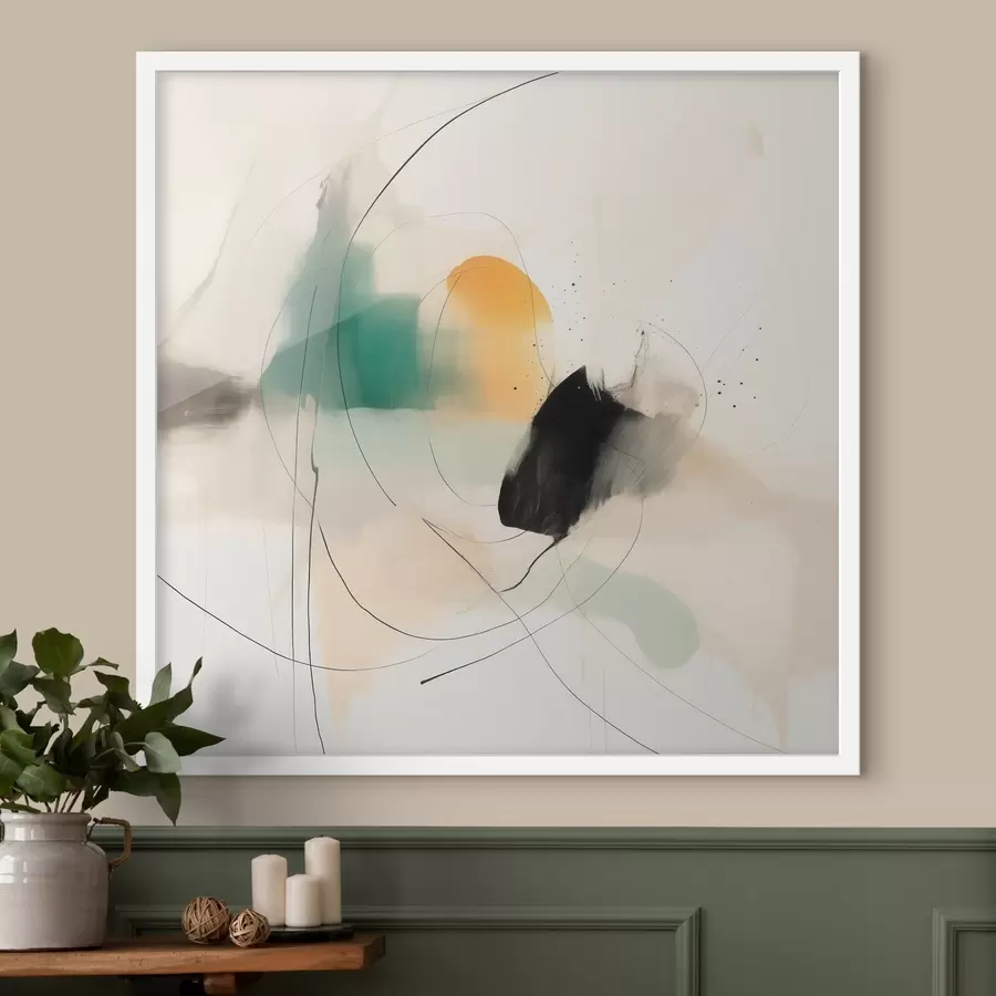 Fototapetes Maiga krāsu un līniju dinamika gaisīgā abstrakcijā f46641