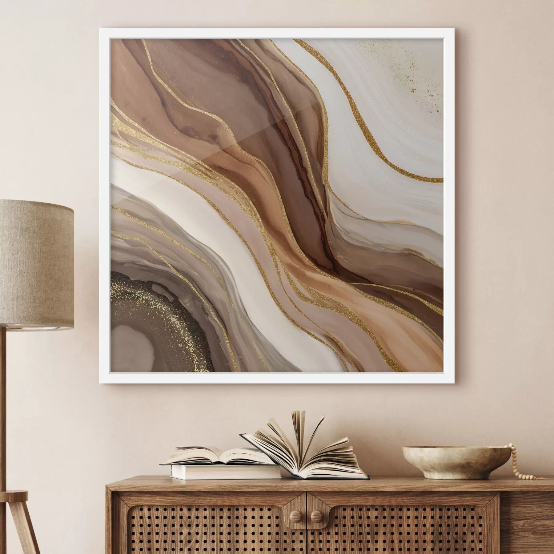 Fototapetes Akmens kompozīcija koka toņos f46642