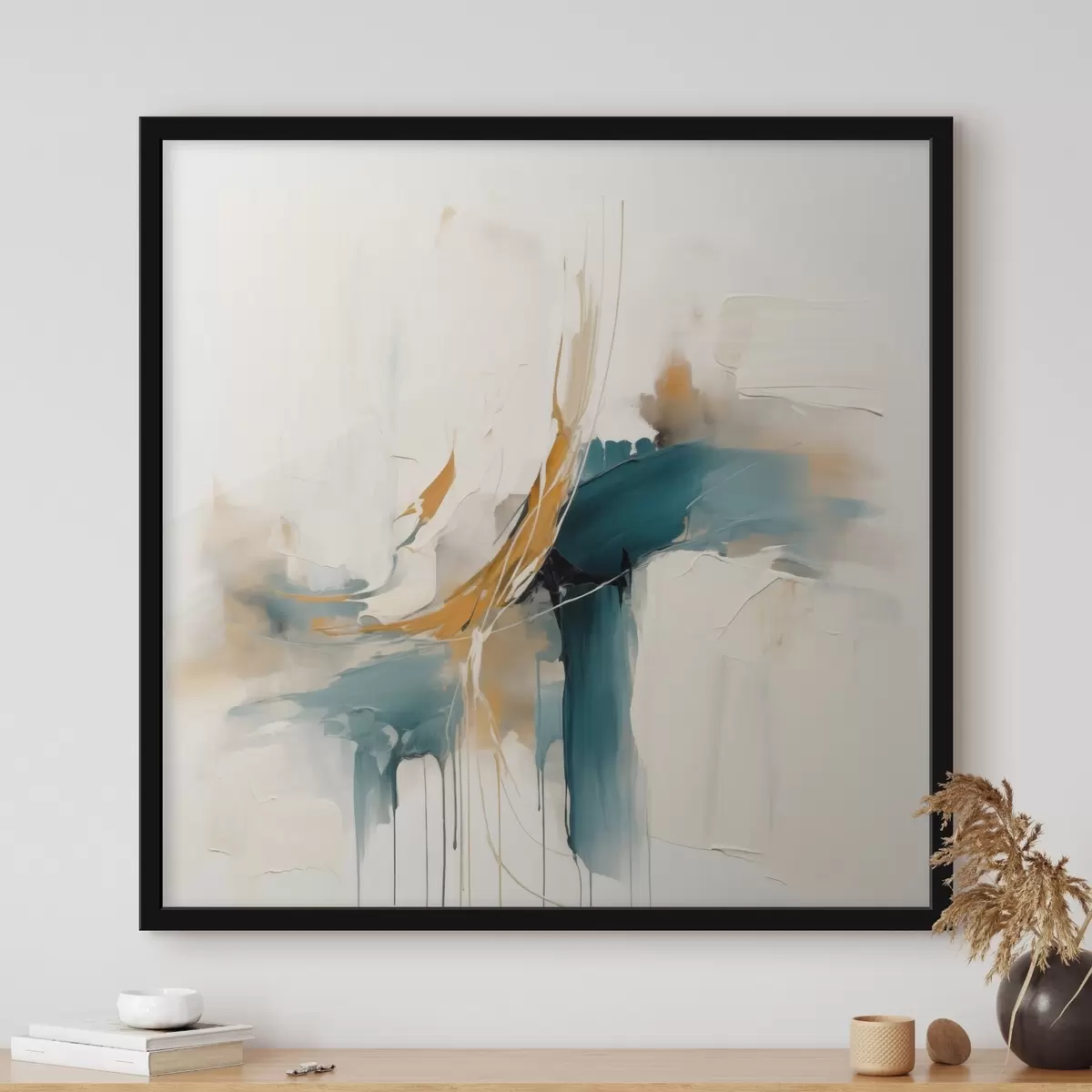 Plakāts Dinamisks abstraktums ar teksturētiem elementiem f46657