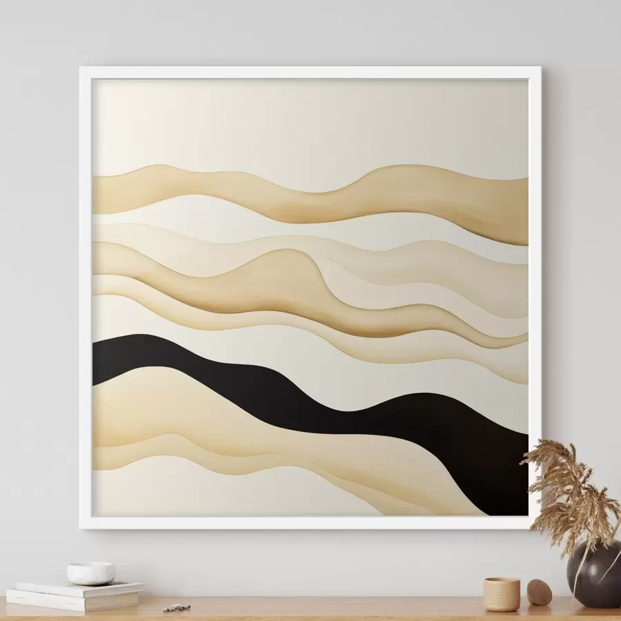 Fototapetes Dekoratīvs motīvs ar gludām līnijām kontrastējošā diapazonā f46662