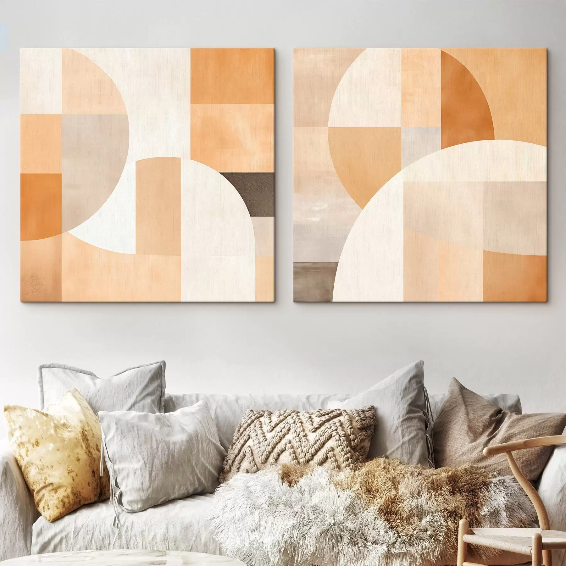 Glezna Kompozīcija ar lielām formām un maigām krāsu blokām m00986