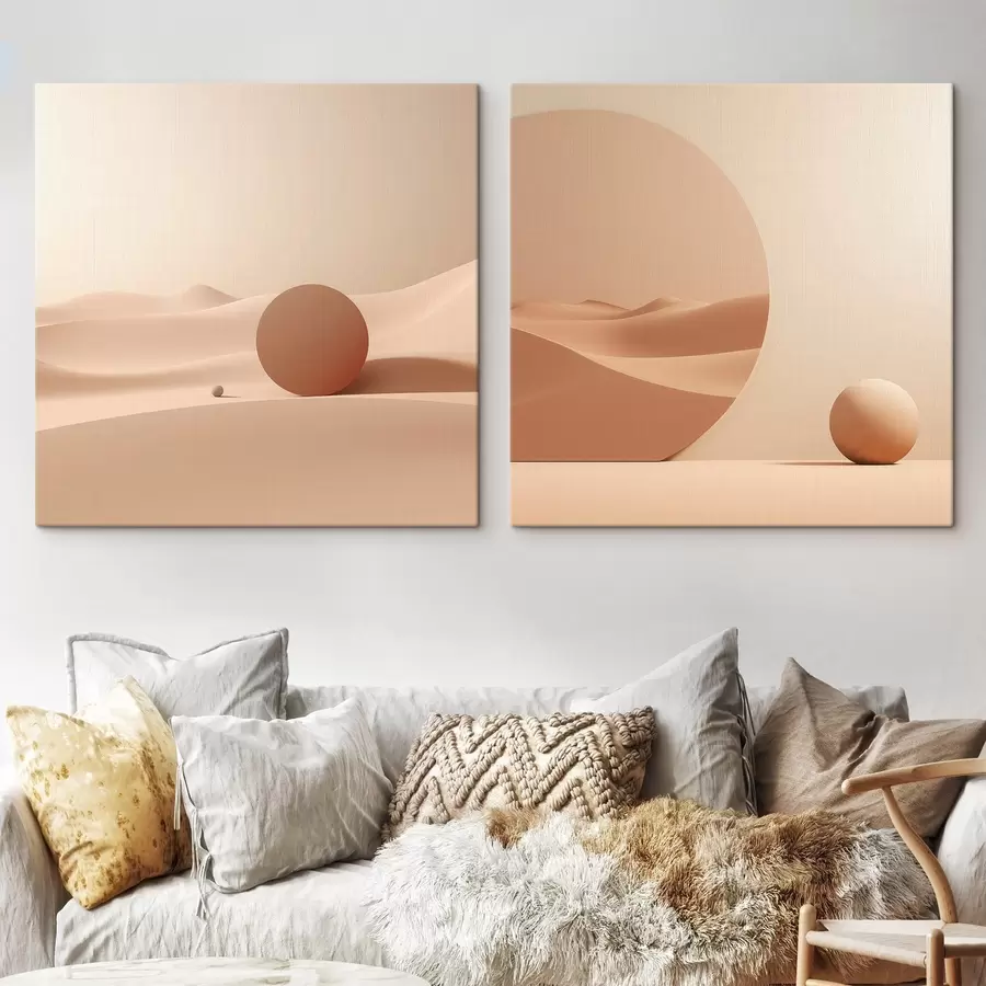 Glezna Kompozīcija ar mierīgām telpām un ģeometrisku formu m00990