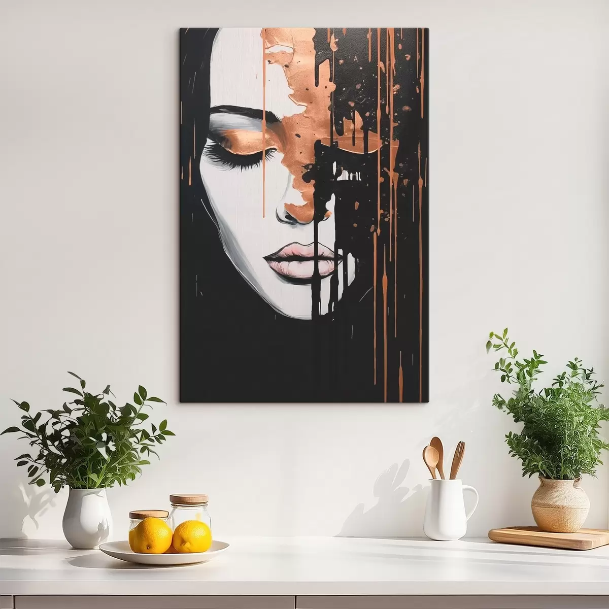 Glezna Abstrakts meitenes portrets s46803