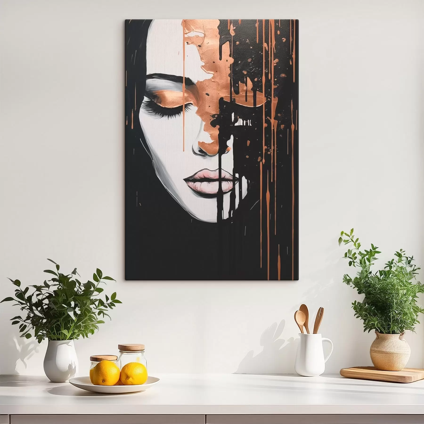 Glezna Abstrakts meitenes portrets s46803