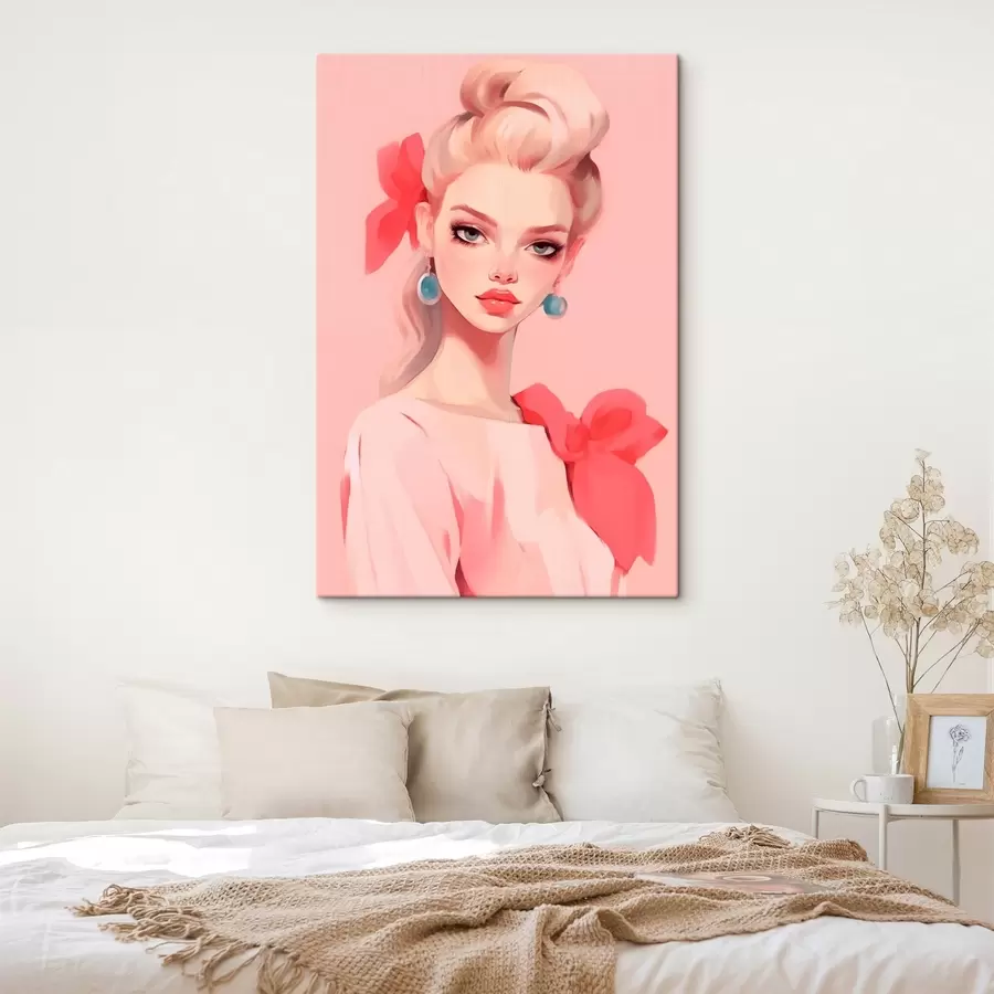 Glezna Meitene rozā s46804