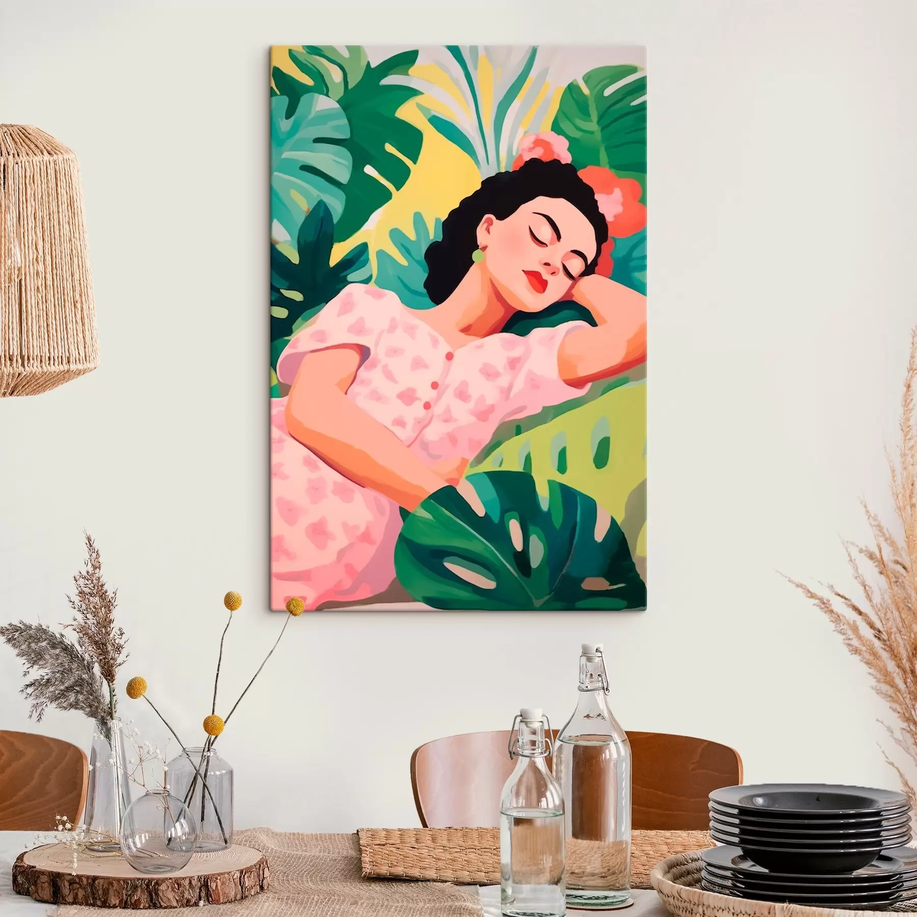 Glezna Meitene lapās s46807