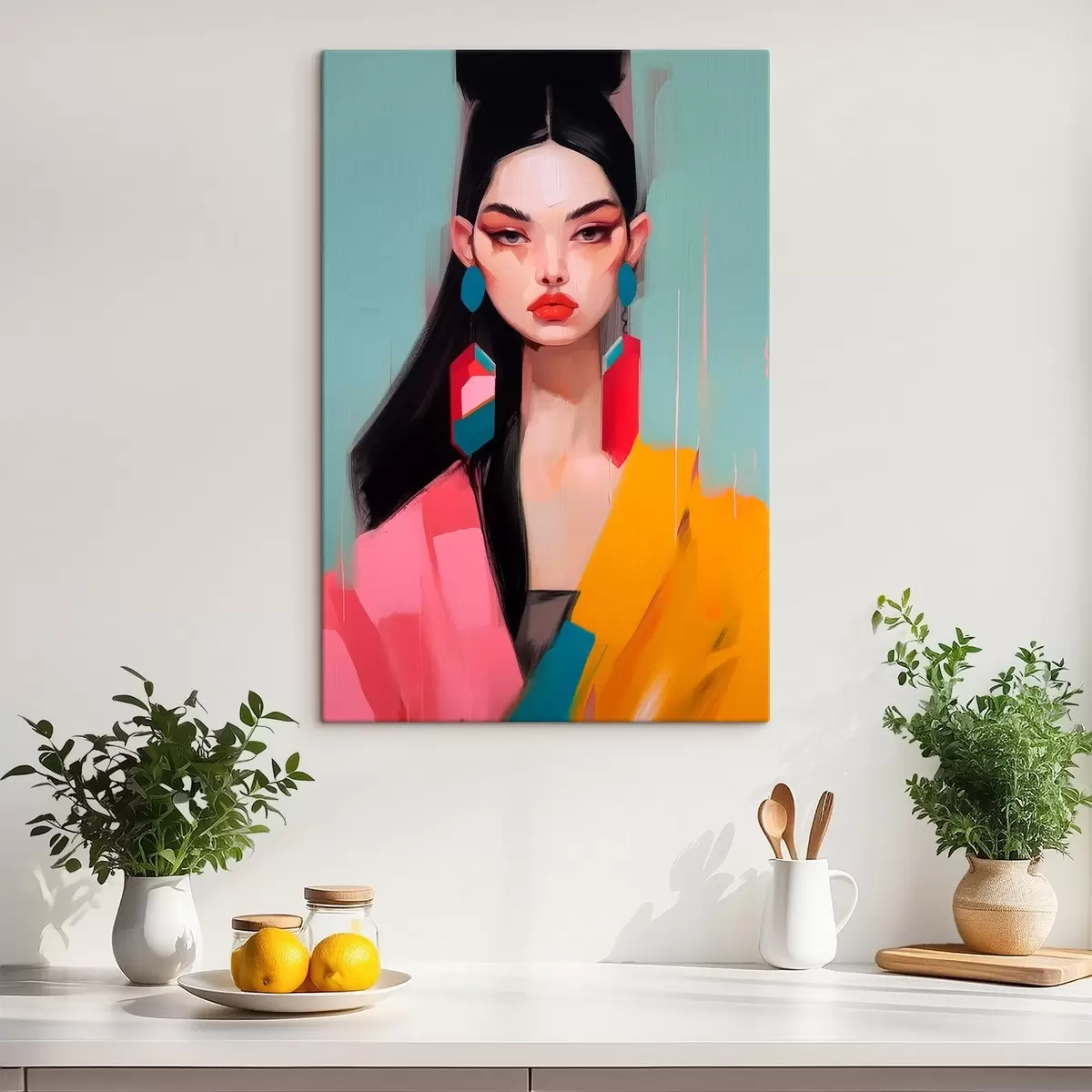 Glezna Abstrakts modes portrets s46808