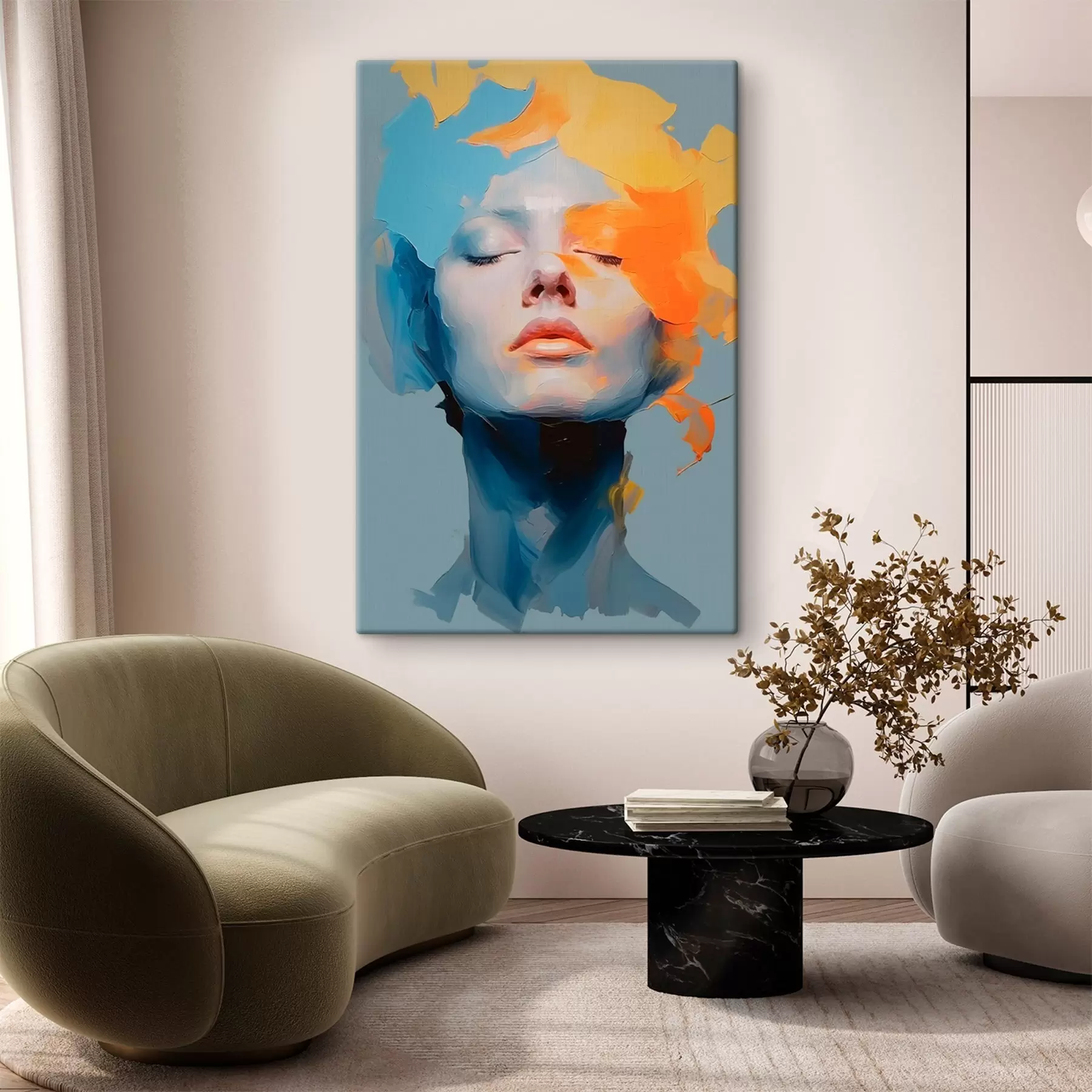 Glezna Meitene krāsā s46810