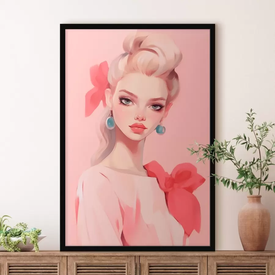 Fototapetes Meitene rozā f46804