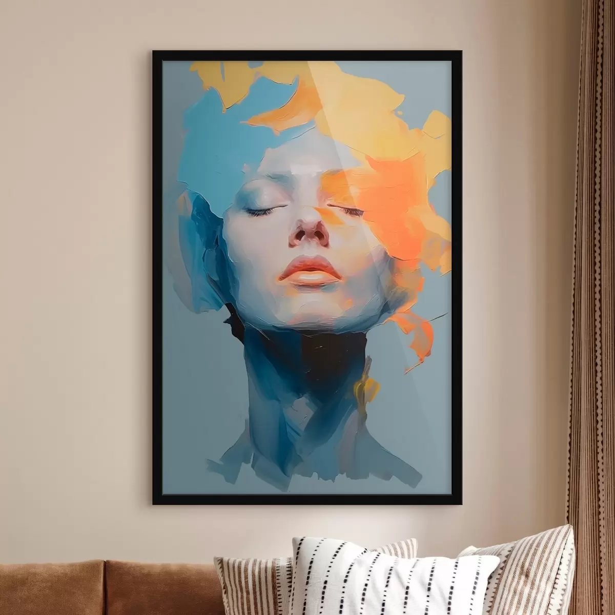 Plakāts Meitene krāsā f46810