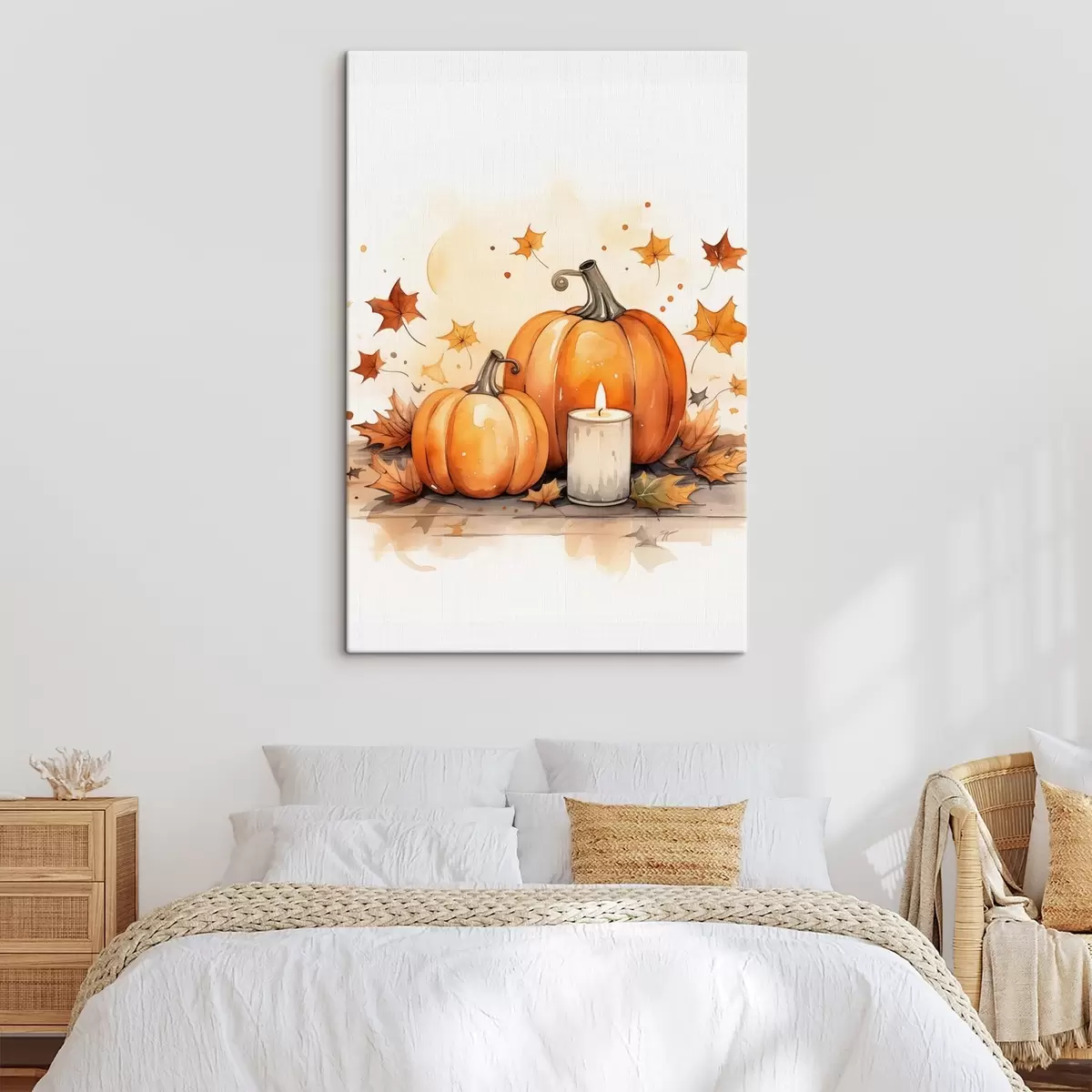 Glezna Rudens kompozīcija, akvareļa imitācija s46770