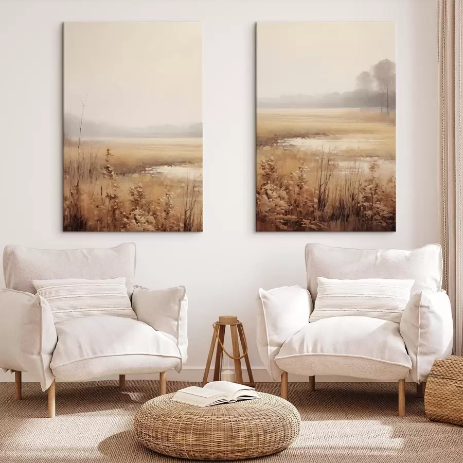 Glezna Sausas puķes laukā m01053