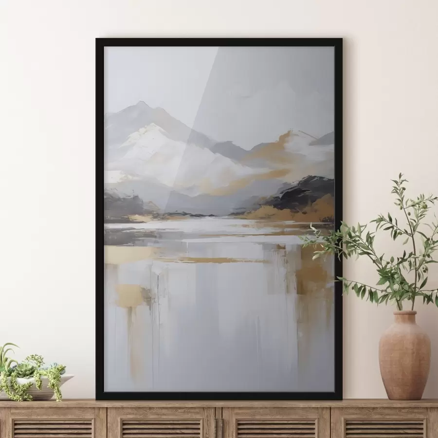 Fototapetes Abstrakta kalnu ainavas imitācija glezniecībā f46841