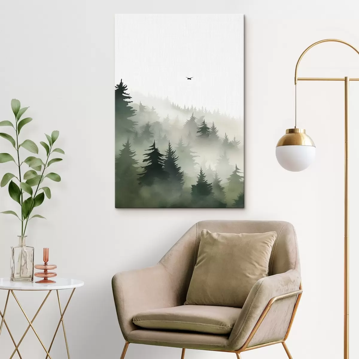 Glezna Mežs miglā s46875