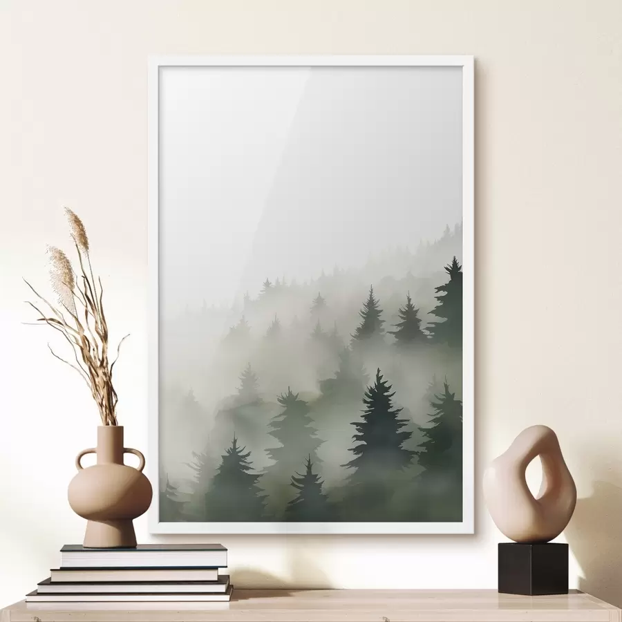Fototapetes Miglas mežs f46876