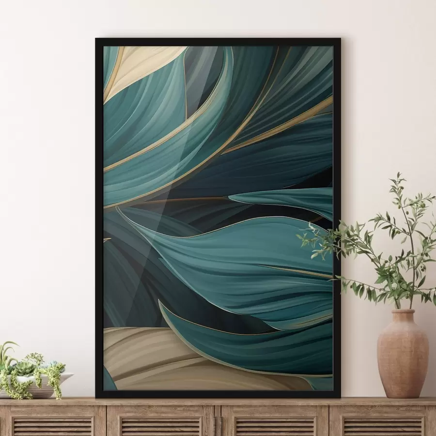 Fototapetes Zaļas abstrakcijas lapas f46879