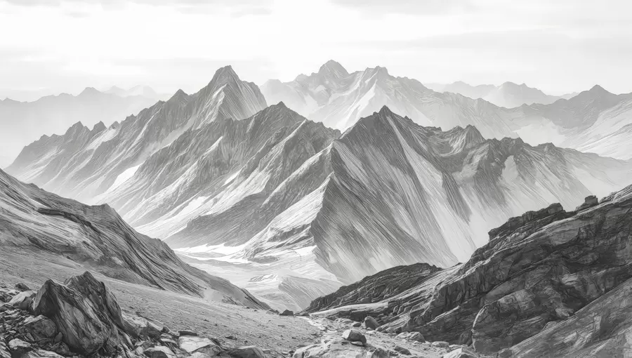 Fototapetes Izsmalcināti kalni w04997