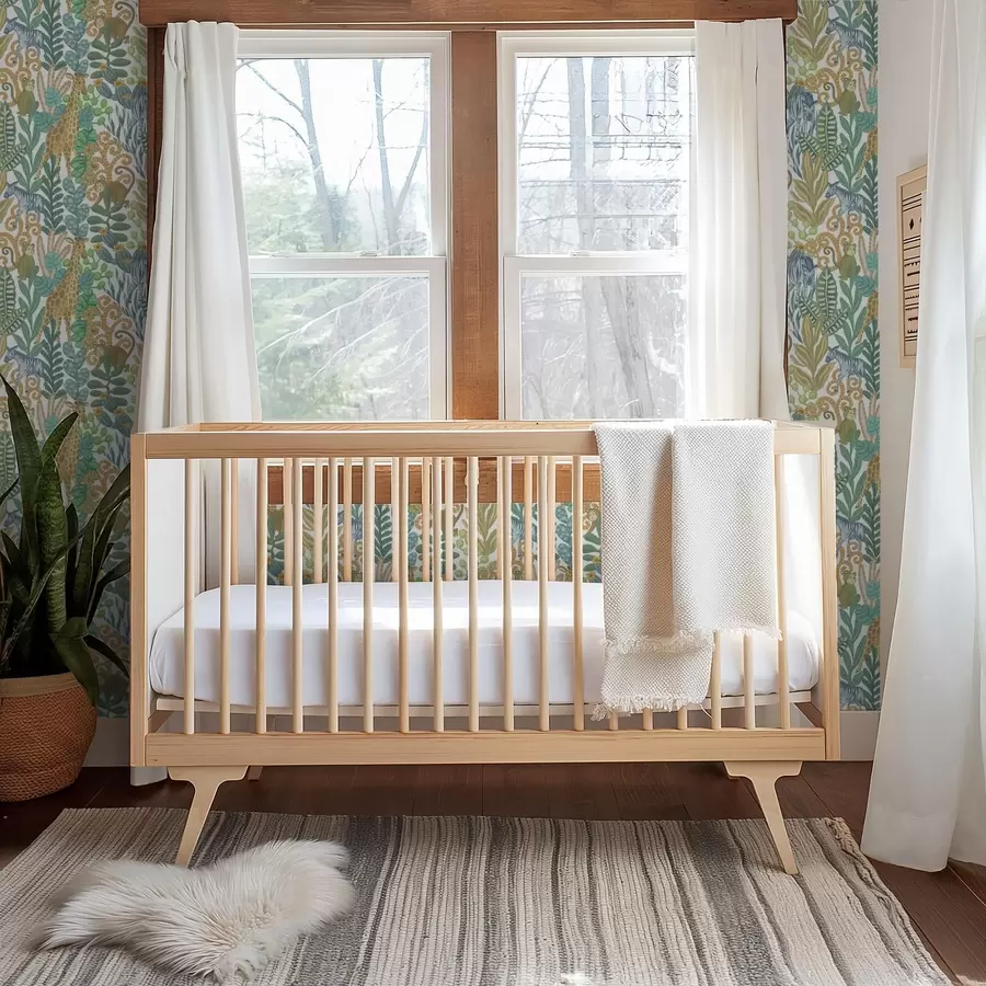 Fototapetes Priecīgi savannas dzīvnieki starp lapām uz balta fona a01000