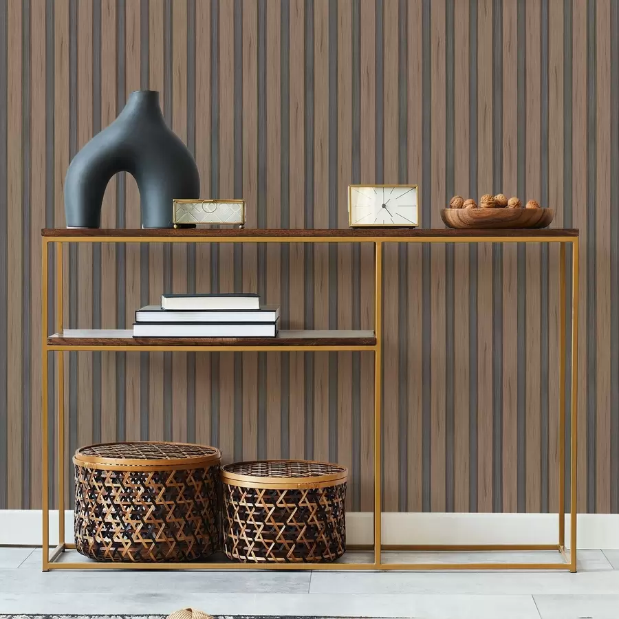 Fototapetes Vertikālas koka līstes ar tumšiem ieliktņiem a01054