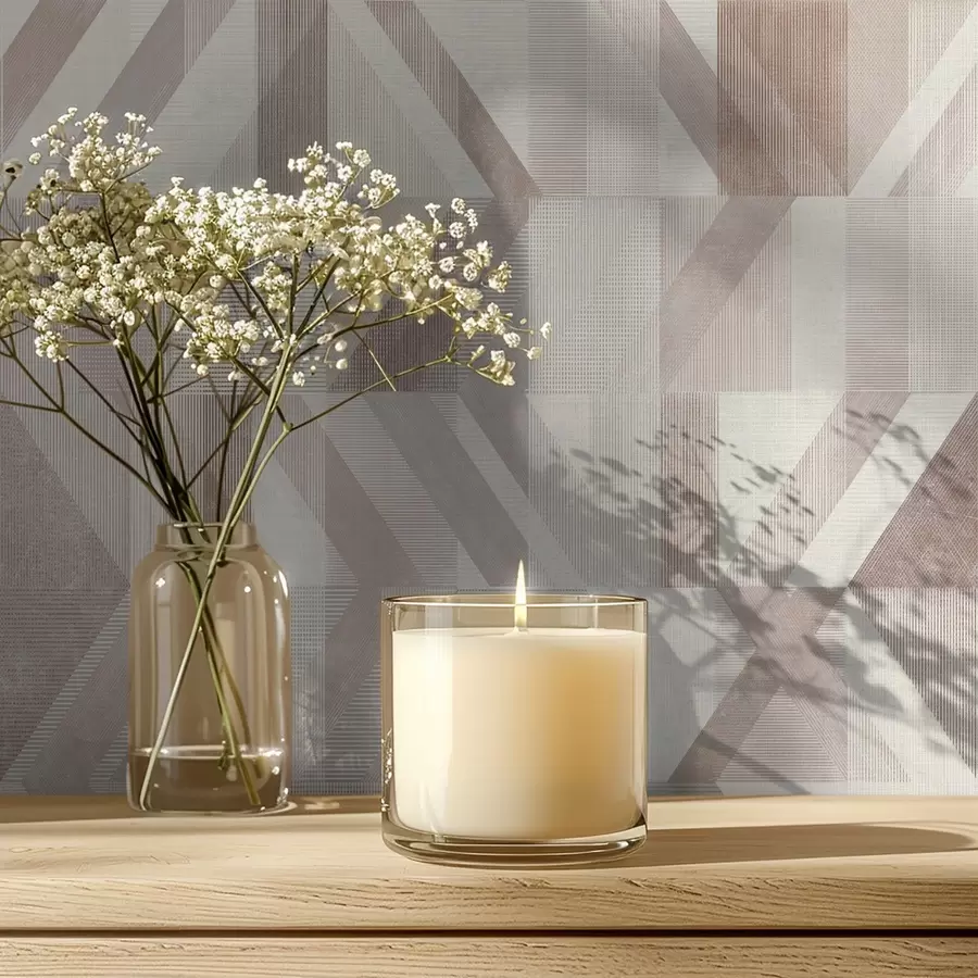 Fototapetes Siltas ģeometriskas bultas smilškrāsas toņos a01056v2