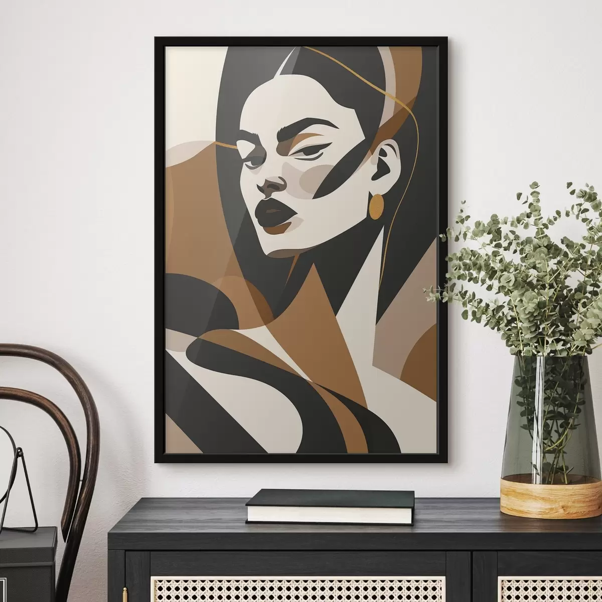 Plakāts Sievietes abstraktais portrets f46905