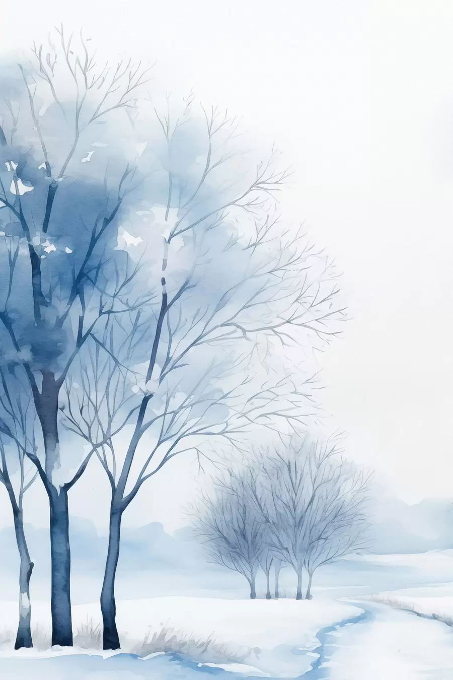 Fototapetes Sniega klāti koki mežā f46965