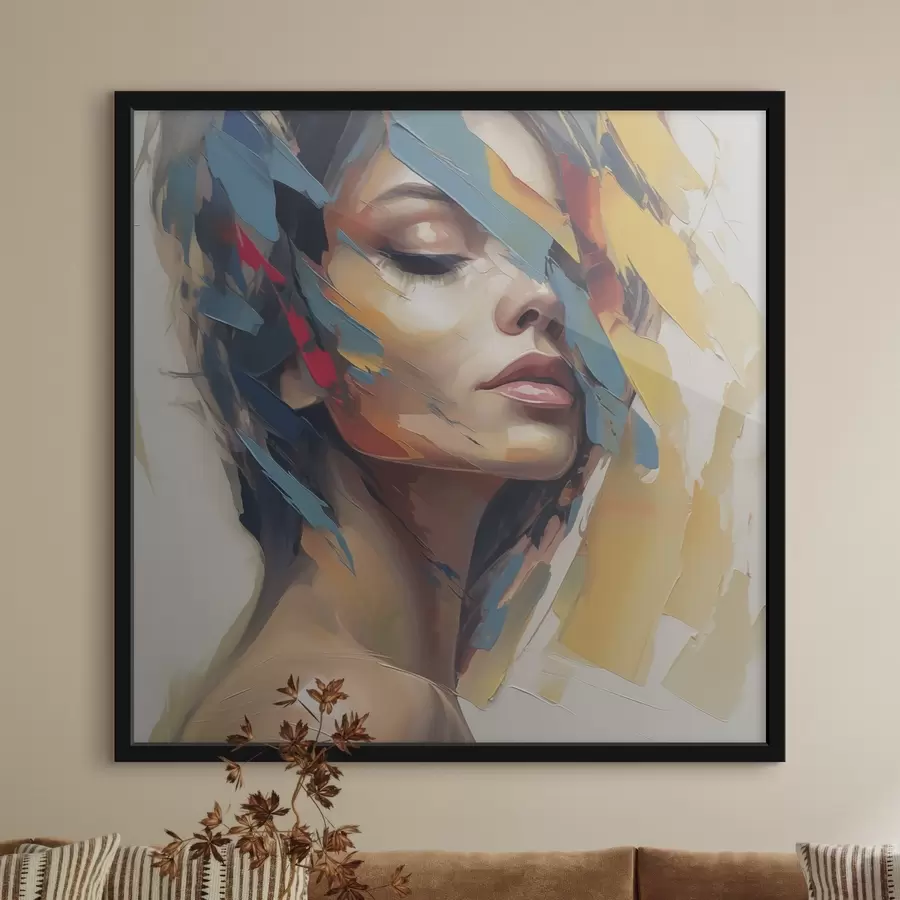 Fototapetes Abstrakts sieviešu portrets, glezna f46918